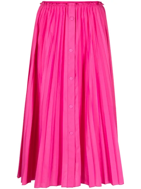 RED Valentino pleated midi skirt Pink RRAK25LUN