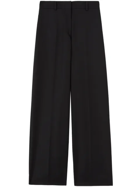 Palm Angels high-rise straight-leg trousers Black PWCA116E23FAB0011001