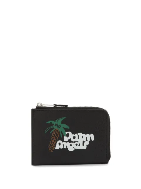 Palm Angels Sketchy zipped cardholder Black PMND011E23LEA0011001