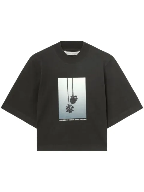Palm Angels Mirage cotton T-shirt Black PWAA020E23JER0011005