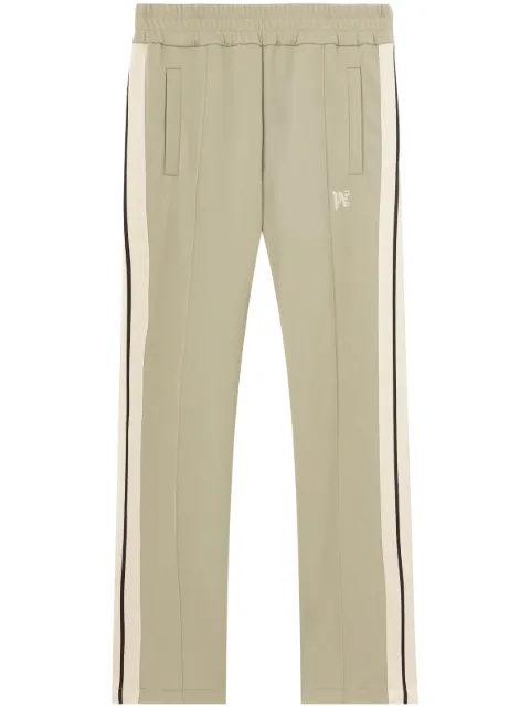 Palm Angels monogram-embroidered striped track pants Grey PMCJ020E23FAB0010703