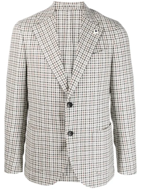 Lardini single breasted wool-blend blazer Neutrals EP534AVEPSS60538