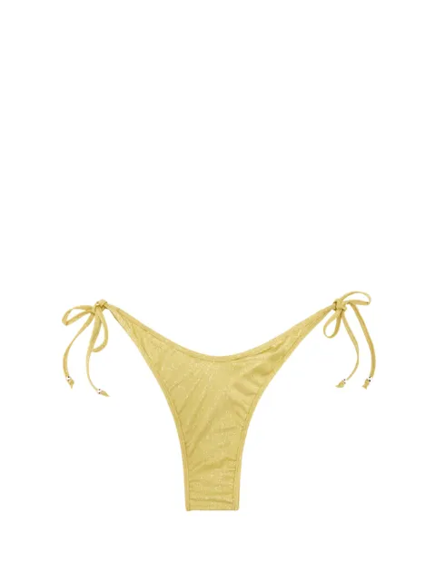Palm Angels glitter side-tie bikini bottoms Yellow PWFG007E23FAB0011818