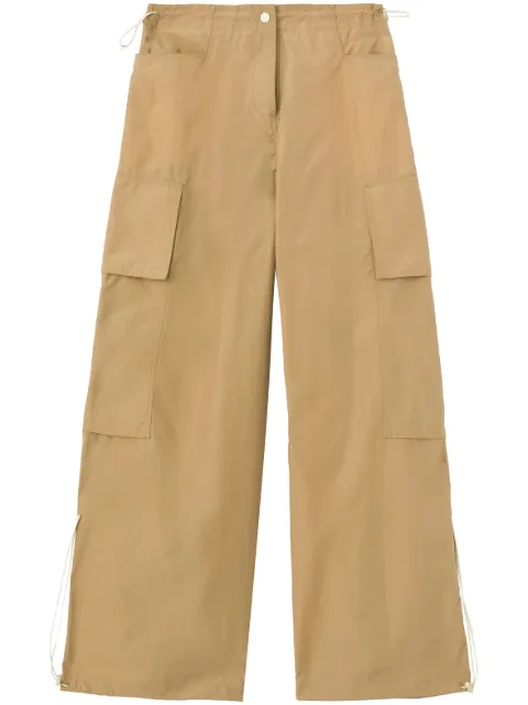 Palm Angels low-rise wide-leg parachute trousers Neutrals PWCF009E23FAB0016161