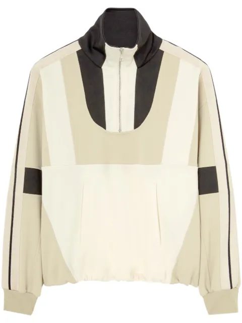 Palm Angels panelled half-zip jacket Neutrals PWBD044E23FAB0010410