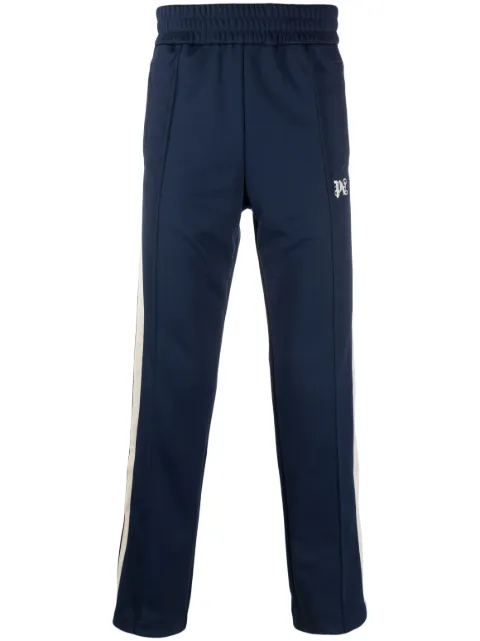 Palm Angels embroidered-monogram track pants Blue PMCJ020E23FAB0014603