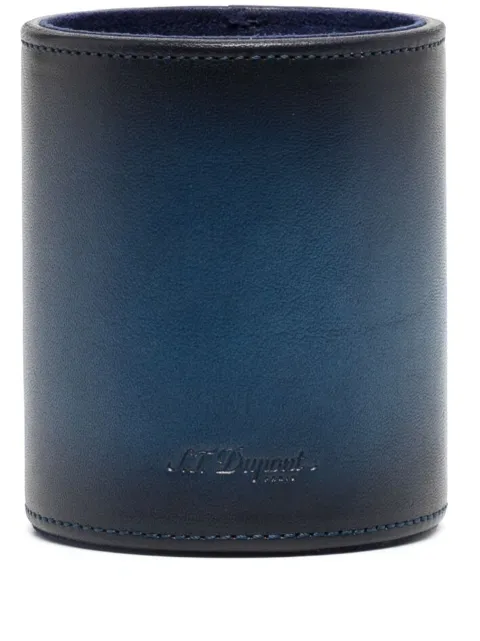S.T. Dupont Atelier leather pen pot Blue 007108
