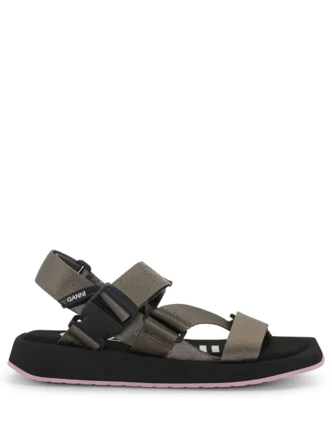 GANNI multi-strap sandals Green S2158861