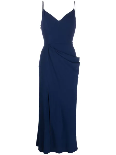 Alexander McQueen draped midi dress Blue 745730QEAAA