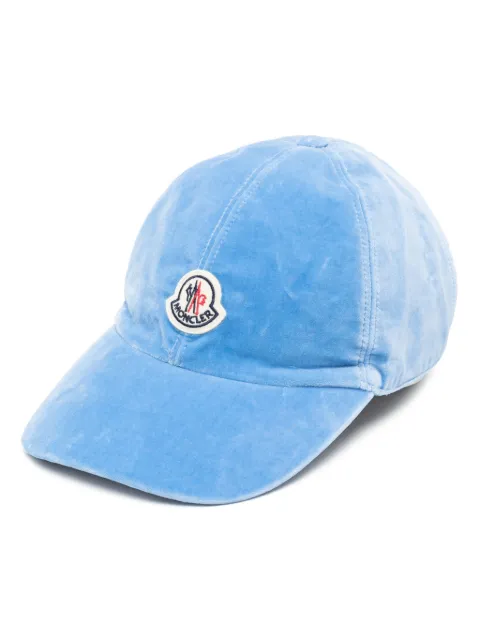 Moncler logo-appliqué cotton baseball cap Blue I20933B00025549SE