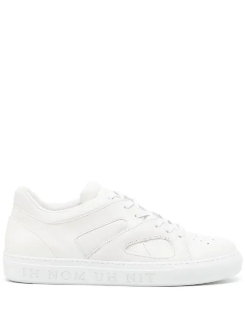 Ih Nom Uh Nit panelled lace-up leather sneakers White NUS23706