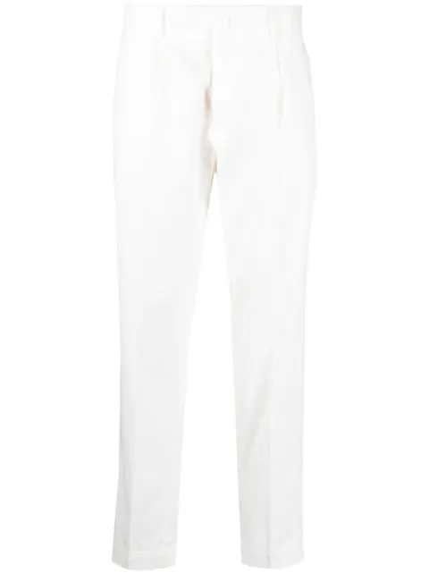 Dell'oglio pleated tapered-leg trousers White SCILLADSE1834