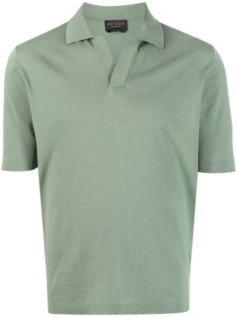 Dell'oglio open-placket cotton polo shirt Green PL0MCSKCR14R