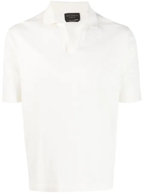 Dell'oglio open-placket cotton polo shirt White PL0MCSKCR14R