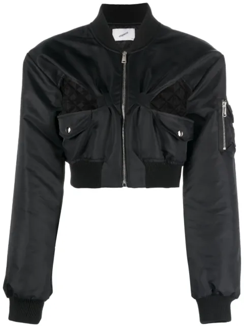 Coperni cut-out cropped bomber jacket Black COPOW08225