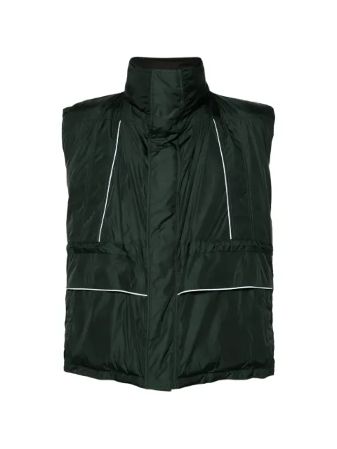 Balenciaga logo-print gilet Green 751716TNO19