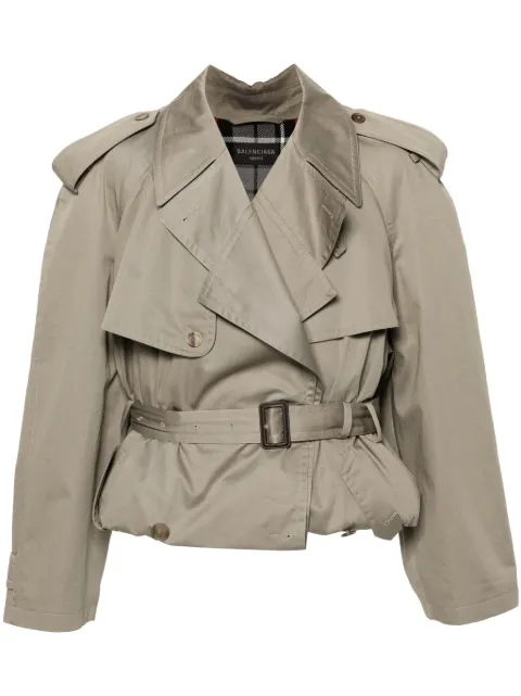 Balenciaga cotton trench coat Green 751721TBP01