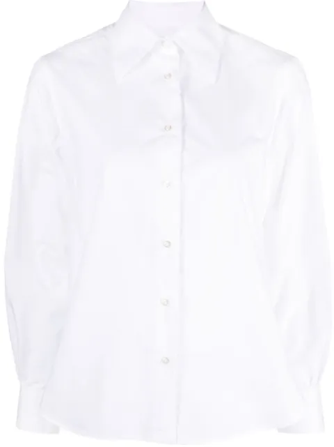 Officine Generale long-sleeve cotton shirt White WSHI005ELLA