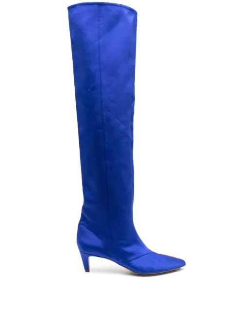 Forte Forte 70mm satin boots Blue 10830MYSHOES