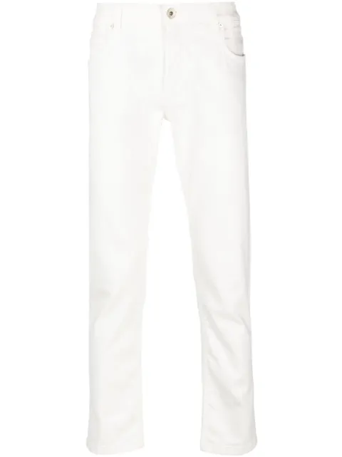 Eleventy slim-cut low-rise jeans White H75PANH12TET0H016