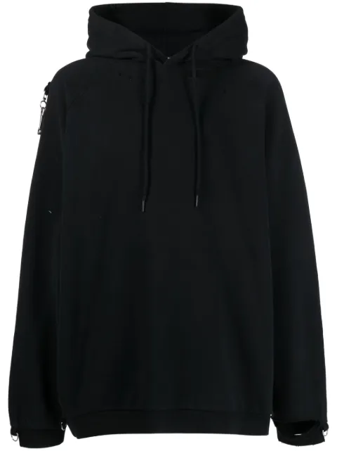Raf Simons artwork-print cotton hoodie Black 184A19004