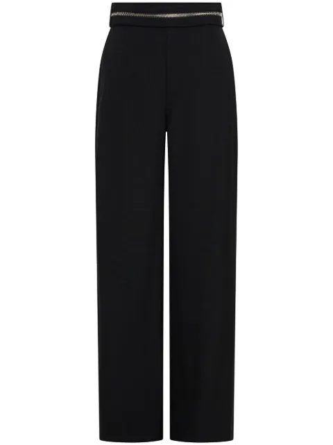 Dion Lee zipped wool straight-leg trousers Black C2136P23