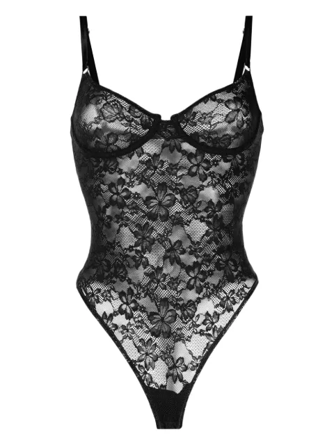 Fleur Du Mal Le Stretch lace bodysuit Black BS03940100