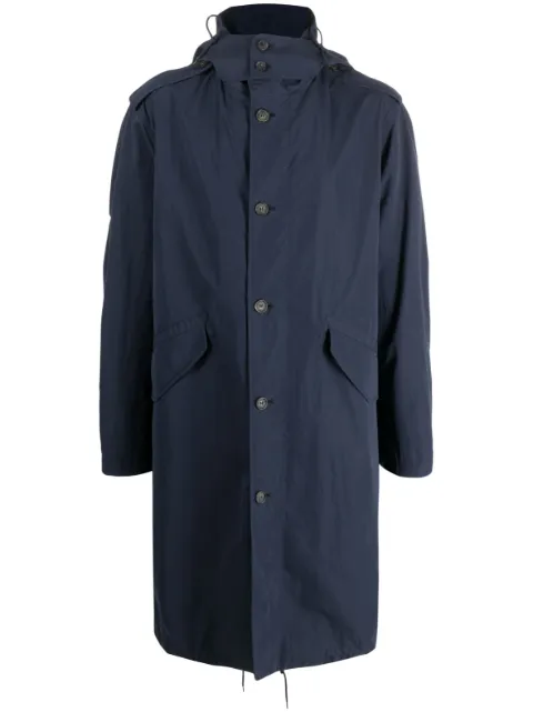 A.P.C. hooded parka coat Blue COETZM30192