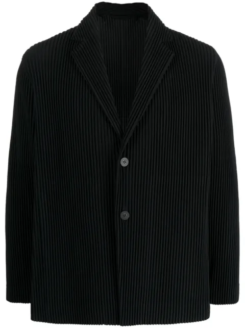 Homme Plissé Issey Miyake plissé single-breasted blazer Black HP37JD301