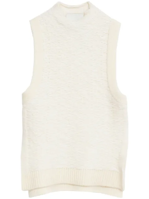 3.1 Phillip Lim mock-neck wool top White F23170020WFJ