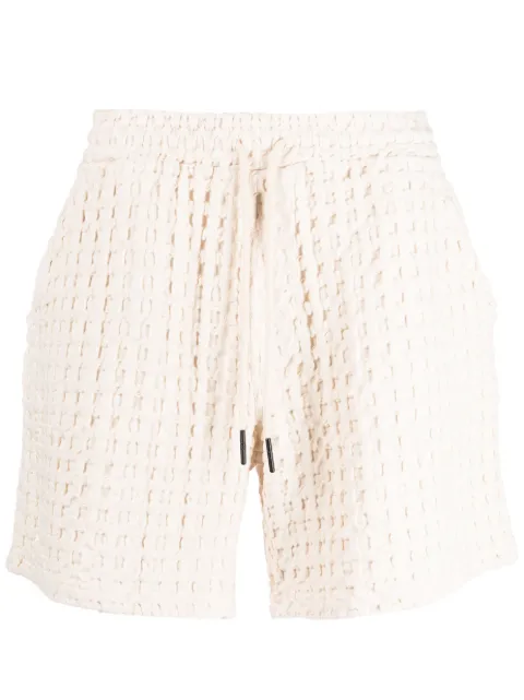 OAS Company waffle-knit cotton shorts Neutrals 500901
