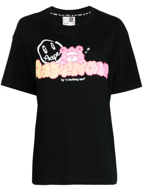 AAPE BY *A BATHING APE® graphic-print T-shirt Black ATE1313XXK