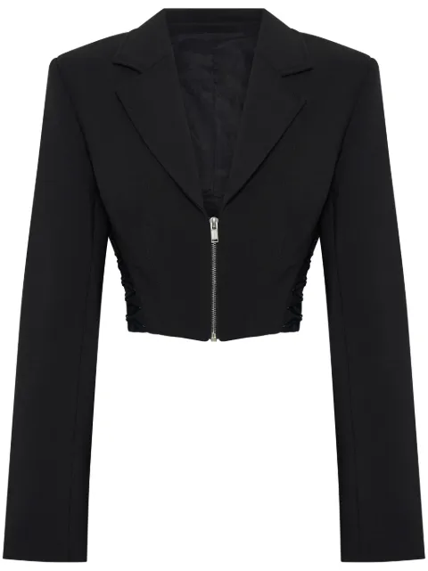 Dion Lee zipped cropped blazer Black A4213P23
