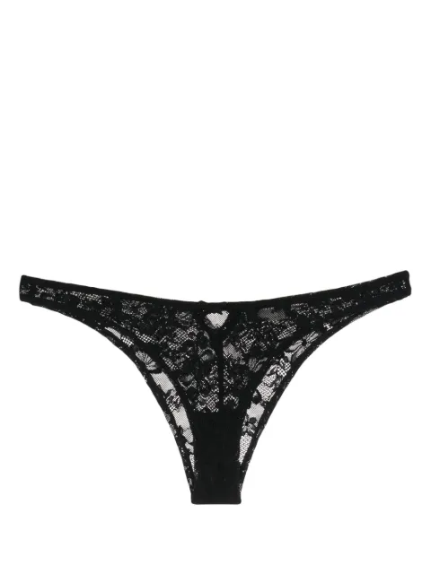 Fleur Du Mal Le Stretch lace cheeky briefs Black PY04080100