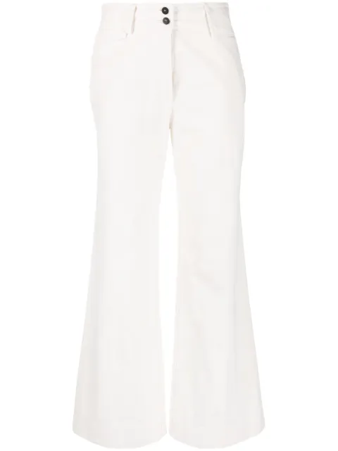 Forte Forte high-waist flared trousers Neutrals 10644MYPANTS
