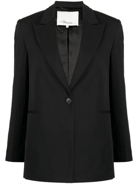 3.1 Phillip Lim peak-lapel single-breasted blazer Black P23260048WRT