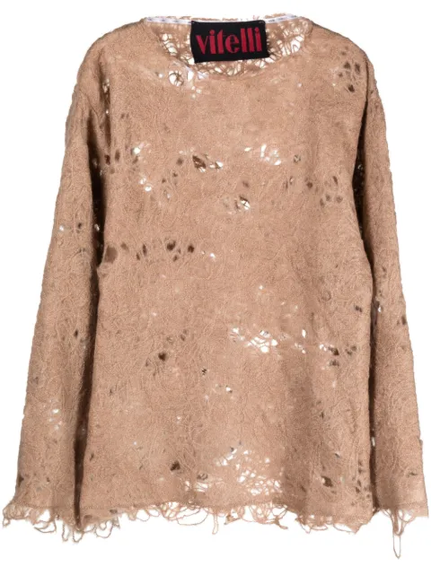 VITELLI distressed-effect DOOMBOH® jumper Neutrals SS23D01G18SW