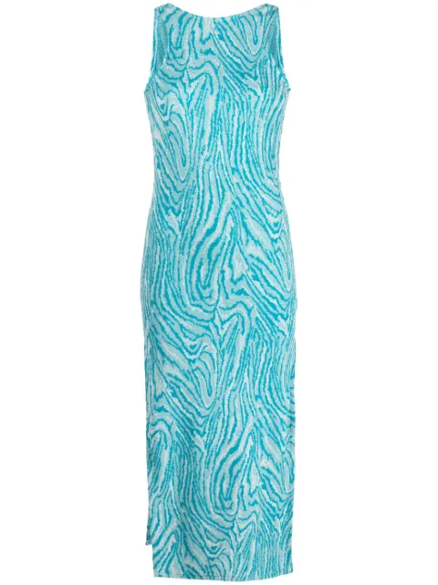 VITELLI sleeveless knitted midi dress Blue SS23D36F09TLD