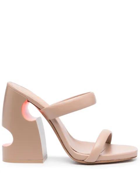 Off-White 120mm Pop Meteor sandals Neutrals OWIJ029S23LEA0016120