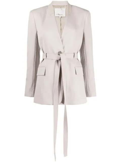 3.1 Phillip Lim tied-waist single-breasted blazer Grey P23260005WRT