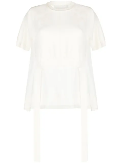 3.1 Phillip Lim semi-sheer panelled knitted top White P23170045MKC