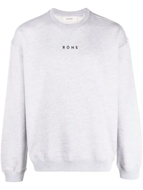Róhe logo-print long-sleeve sweatshirt Grey 30121020