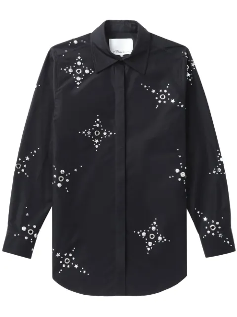 3.1 Phillip Lim stud-embellished long-sleeve shirt Black P2312112LCE