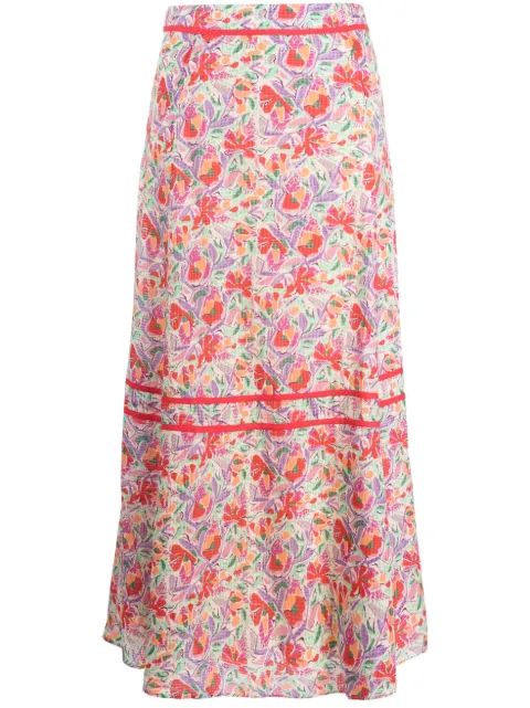 Ba&Sh Aliya graphic-print skirt Neutrals 1E23ALIY