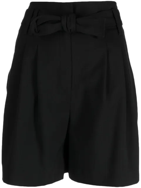 Sonia Rykiel belted high-waisted shorts Black 23E04P18