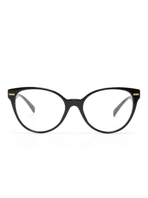Versace Eyewear Medusa-plaque round-frame glasses Black VE3334