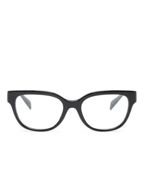Versace Eyewear Greca-detailing round-frame glasses Black VE3338