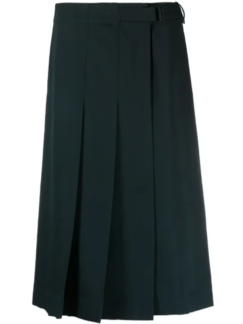 LEMAIRE pleated wool wrap skirt Black SK1016LF1123