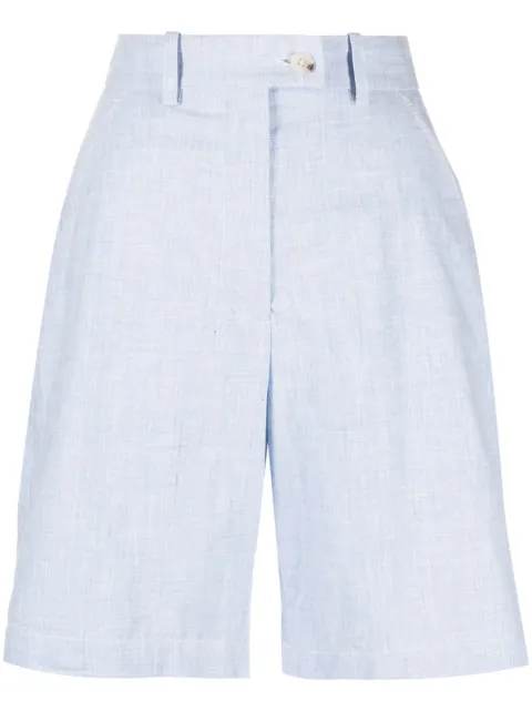 Kenzo Tailored linen shorts Blue FD52SH0689RV