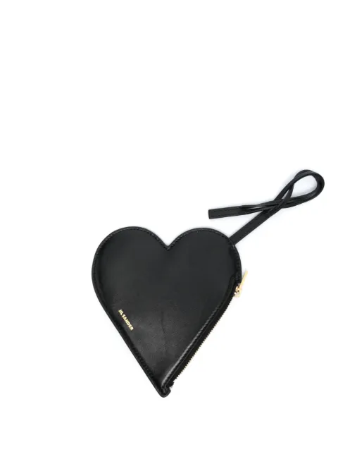 Jil Sander logo-lettering heart-shape wallet Black J08VL0005P5627